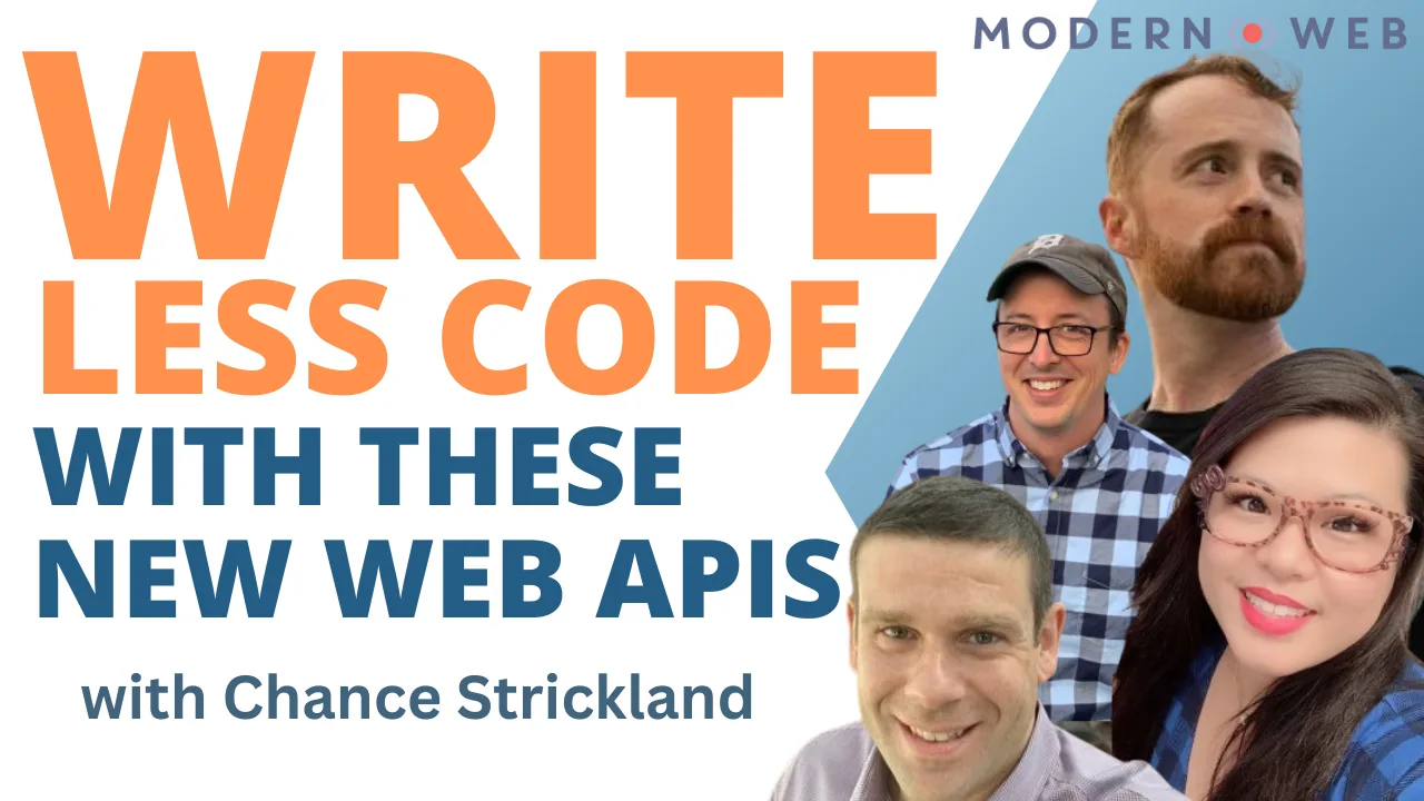 New Web APIs, CSS, Tailwind, and RSC with Chance Strickland, Ben Lesh, Adam Rackis, and Tracy Lee cover image