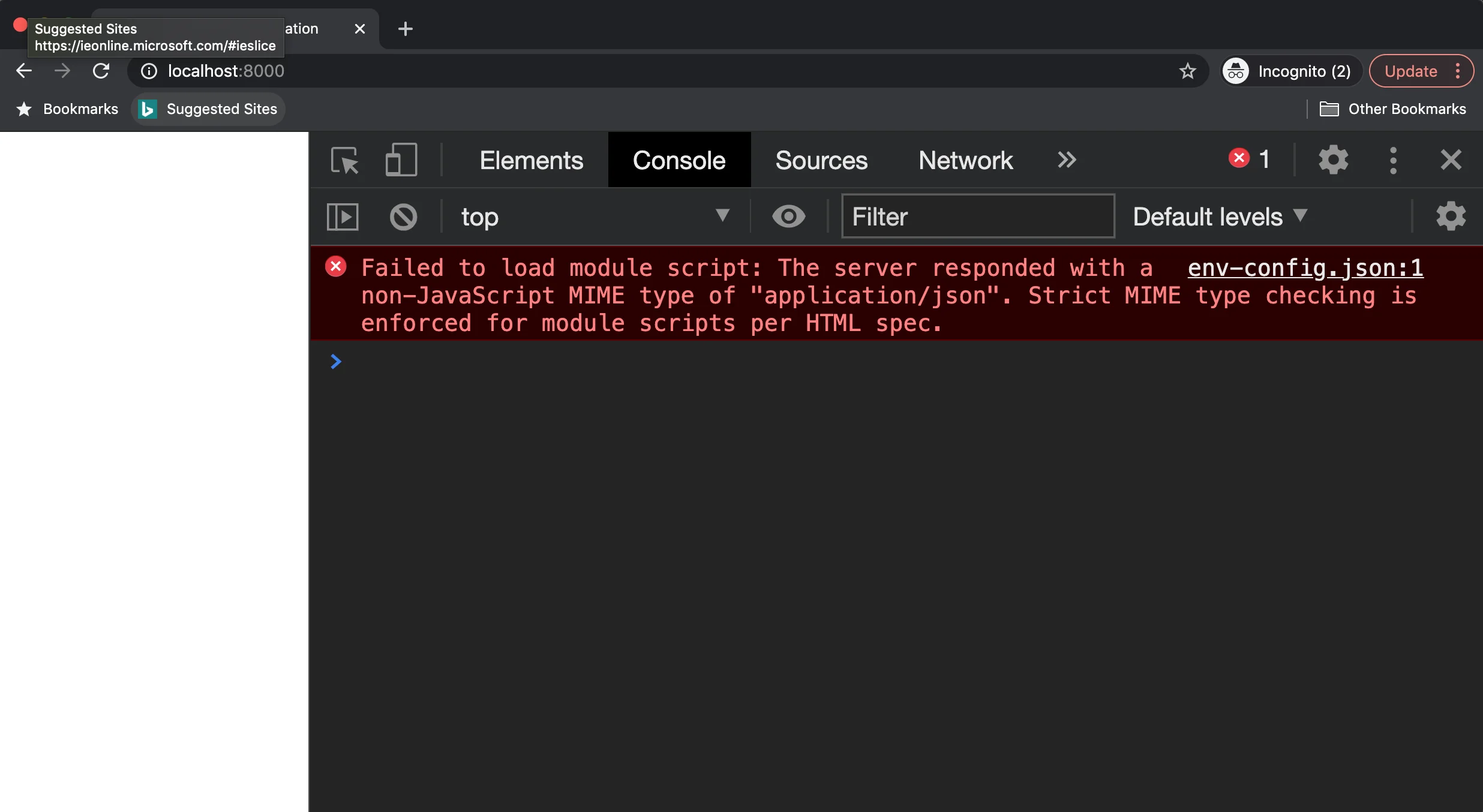 Failed to load module script non-JavaScript MIME type