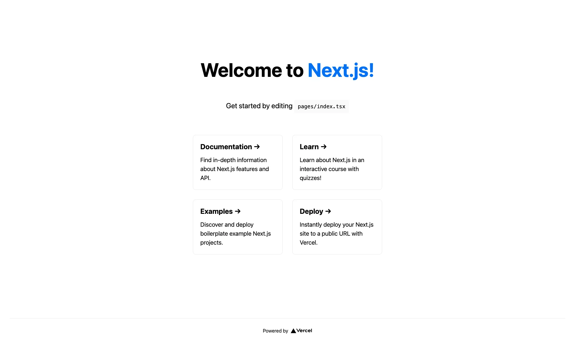 NextJS Welcome