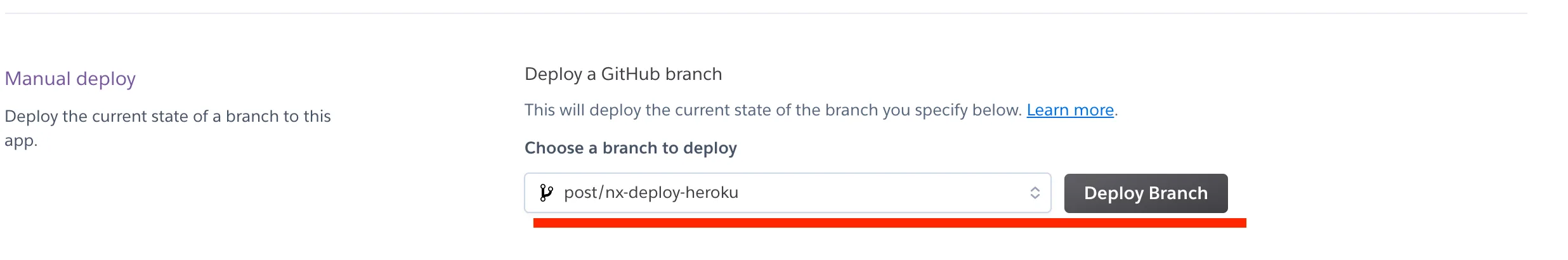 Heroku Manual Deploy