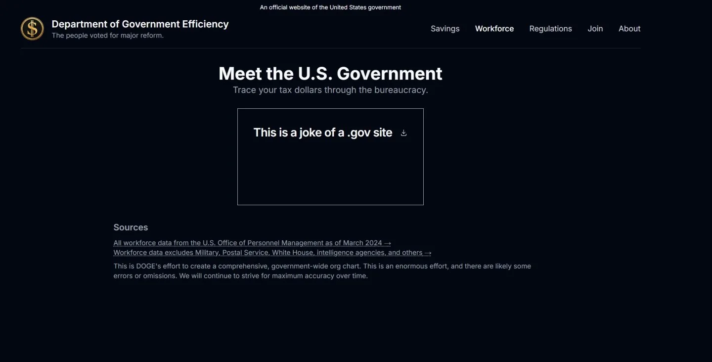 Hacked Doge Website Screenshot