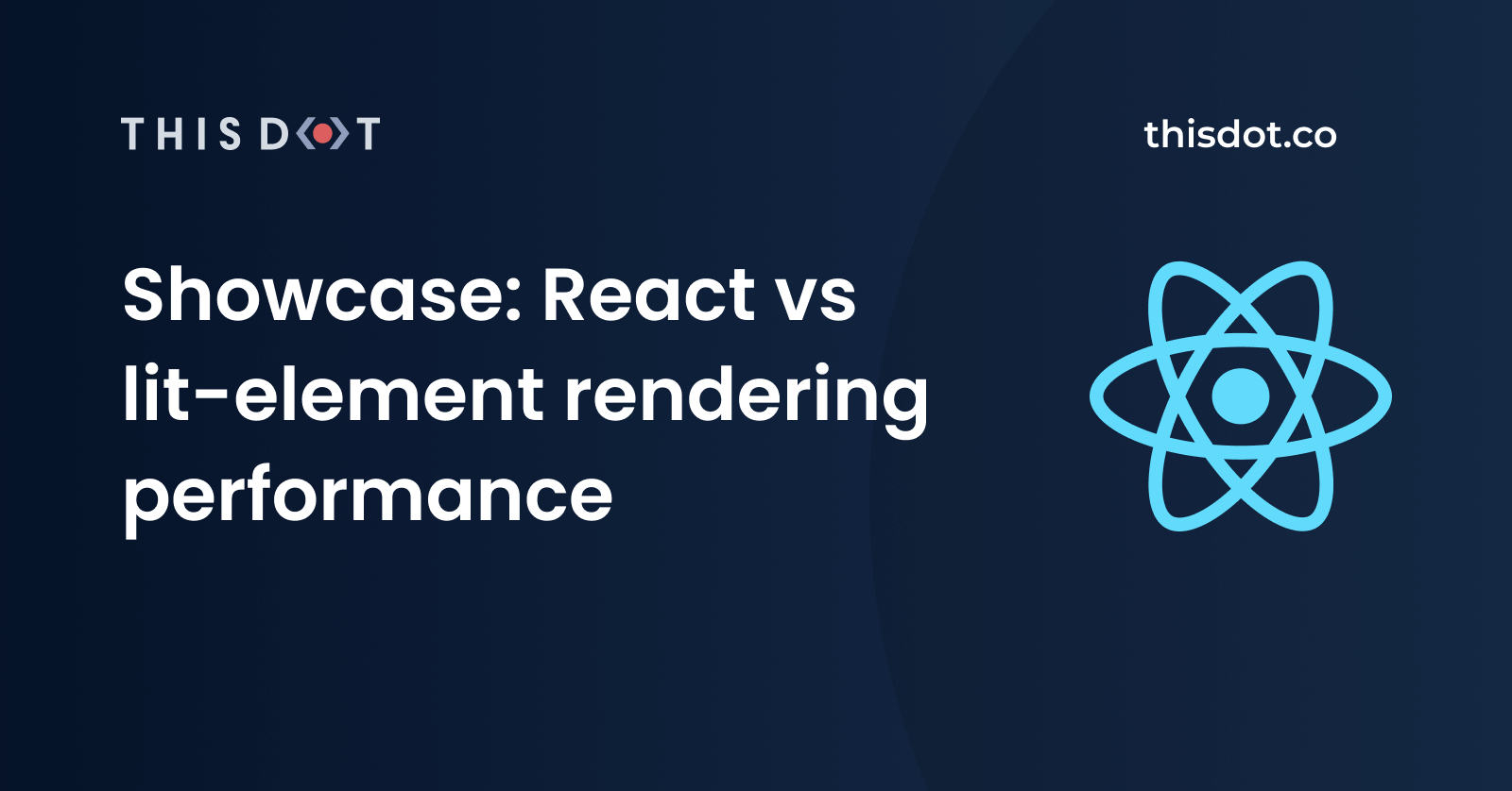 Showcase: React vs lit-element rendering performance - This Dot Labs
