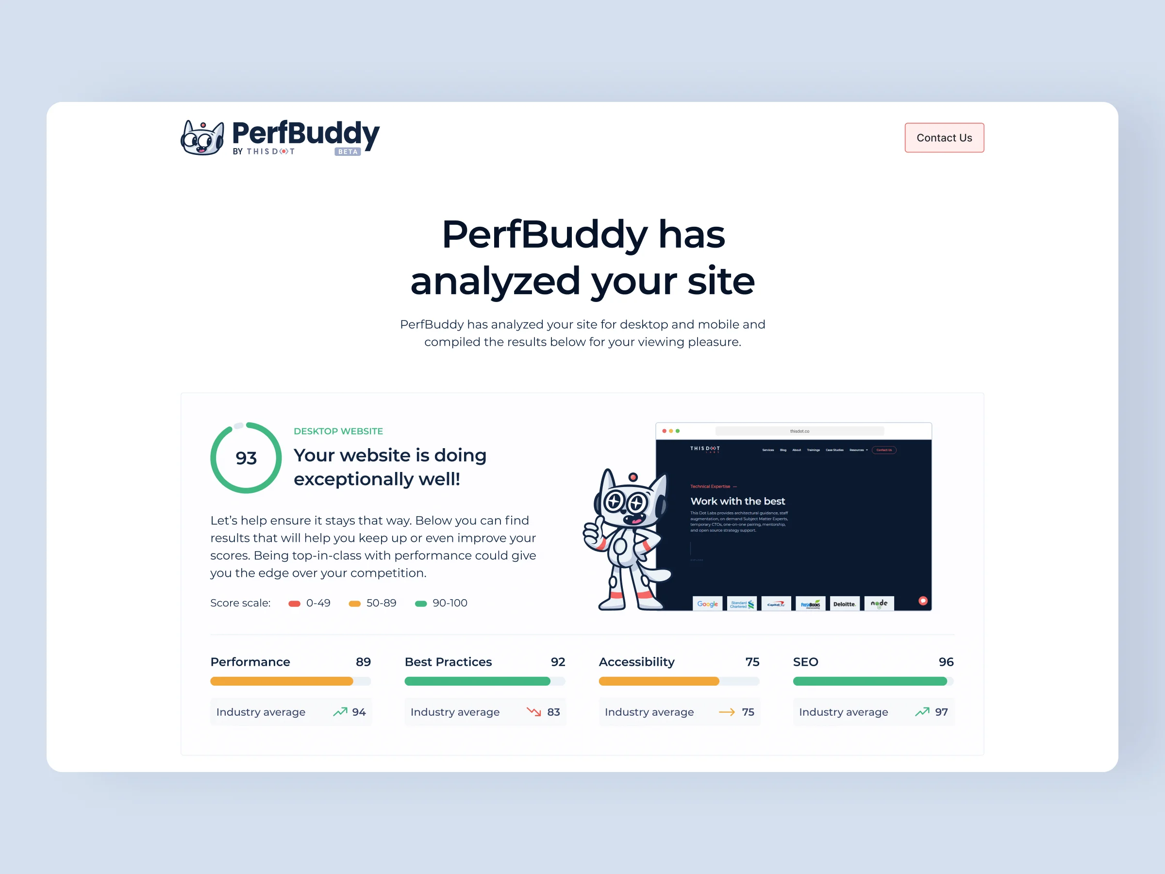 Perfbuddy design hero background