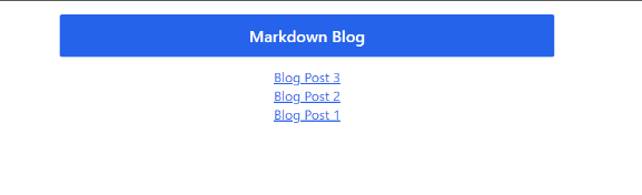 Markdown Blog
