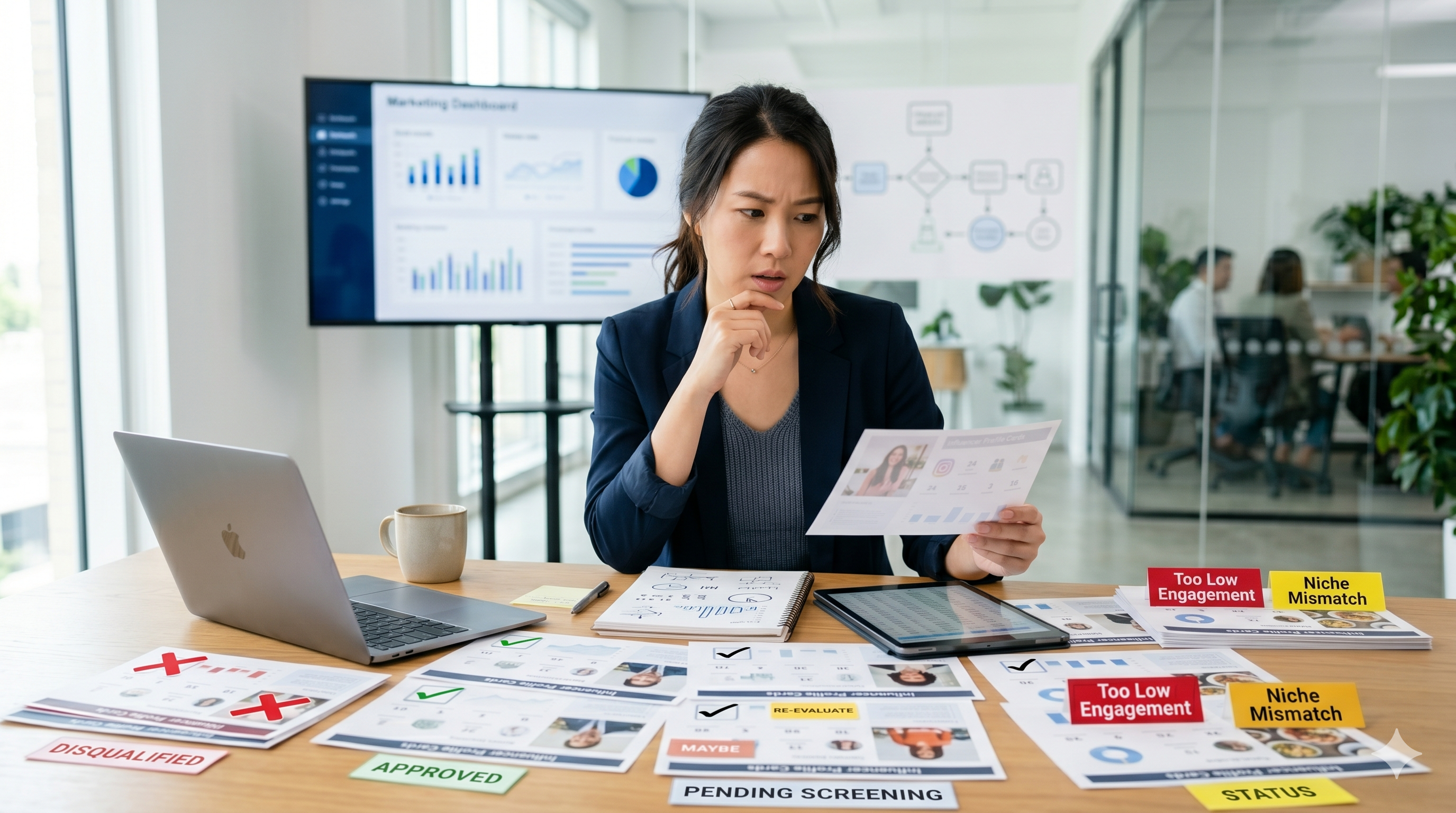 網紅篩選過程混亂，出現低互動與受眾不匹配問題導致媒合不精準