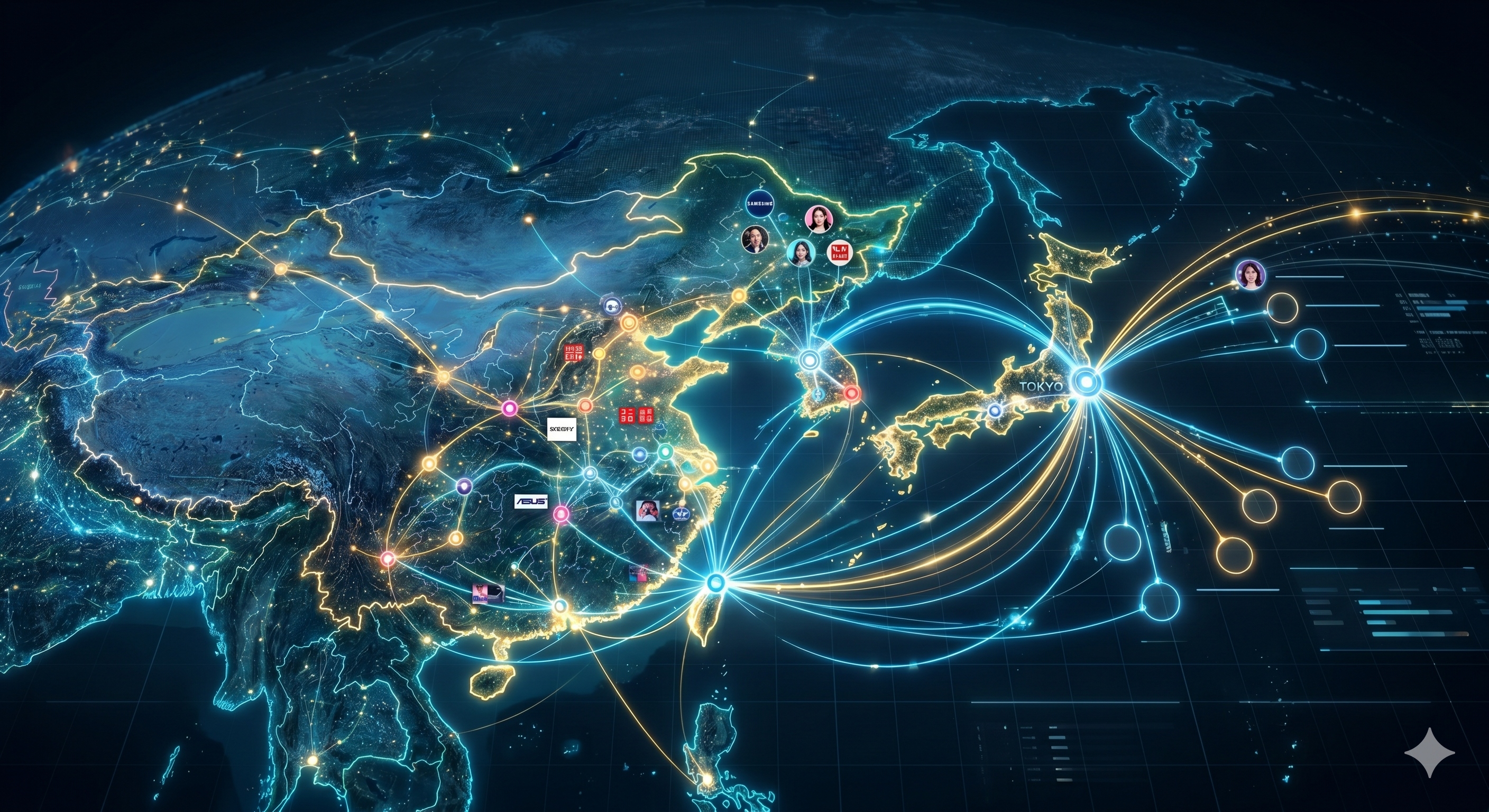 全 球網紅行銷網絡，跨區域影響力與數據連結視覺化