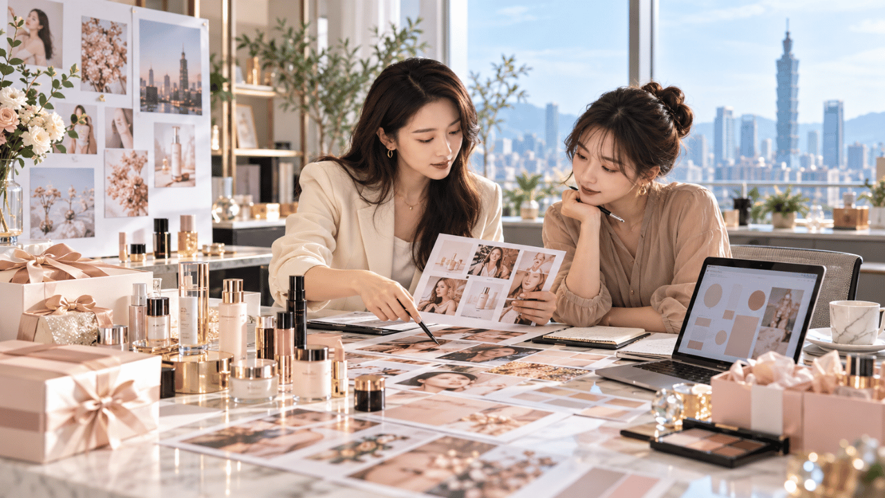 美妝品牌行銷人員規劃新品上市與節慶促銷活動，透過 AD POST 網紅媒合安排符合不同推廣目標的創作者合作
