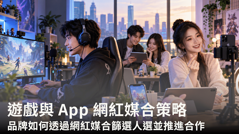 遊戲與 App 網紅媒合策略:品牌如何透過網紅媒合篩選人選並推進合作