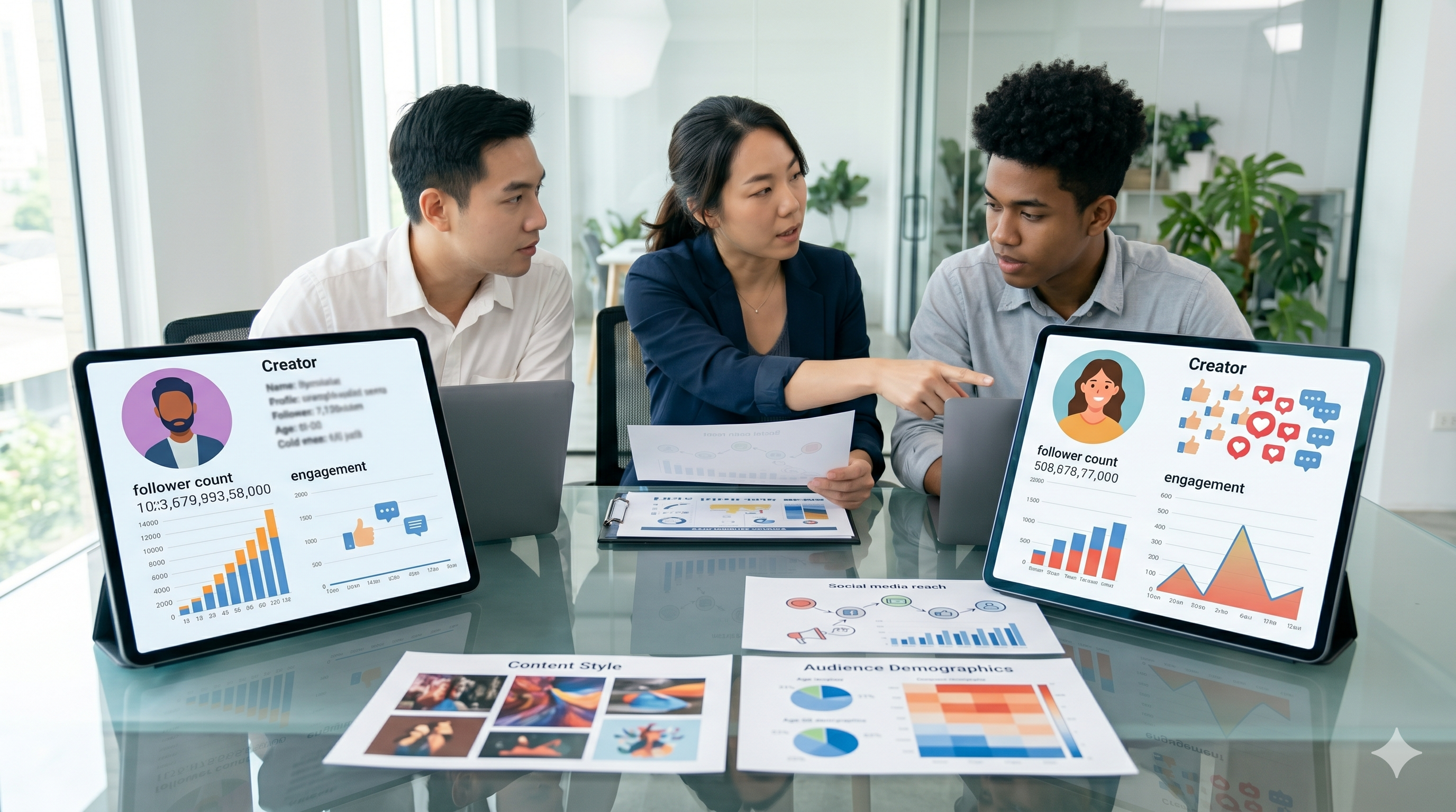 比較不同網紅的粉絲數與互動率，分析KOL合作成效差異