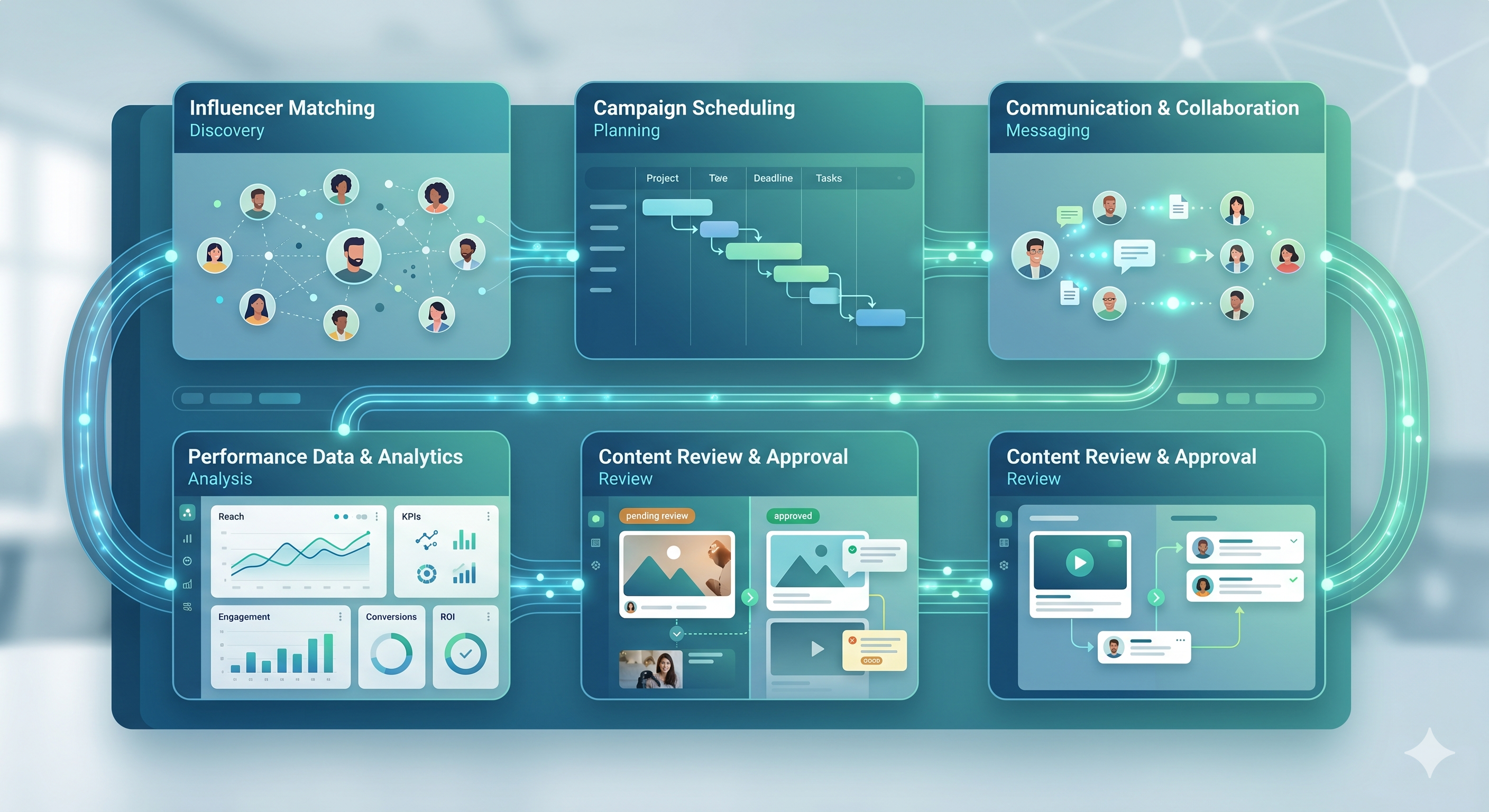 全方位網紅行銷管理平台，從媒合、排程到成效分析的一站式解決方案