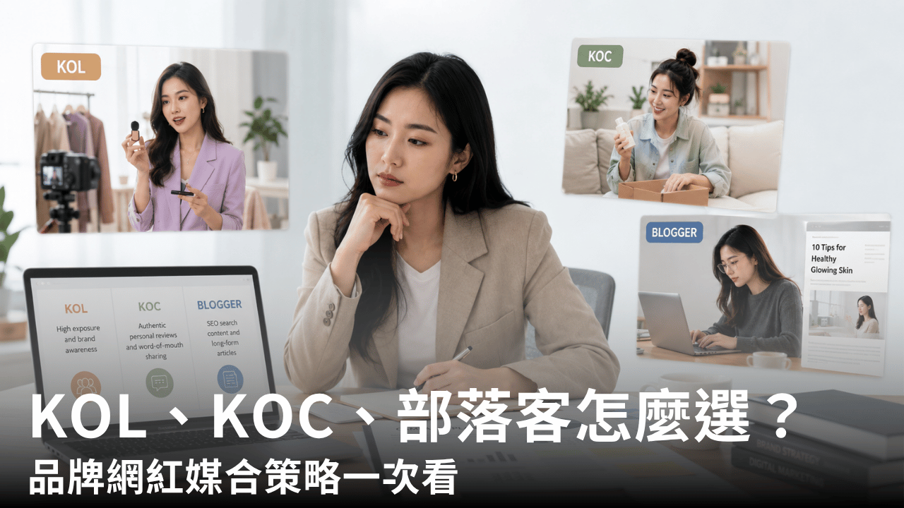KOL、KOC、部落客怎麼選?品牌網紅媒合策略一次看