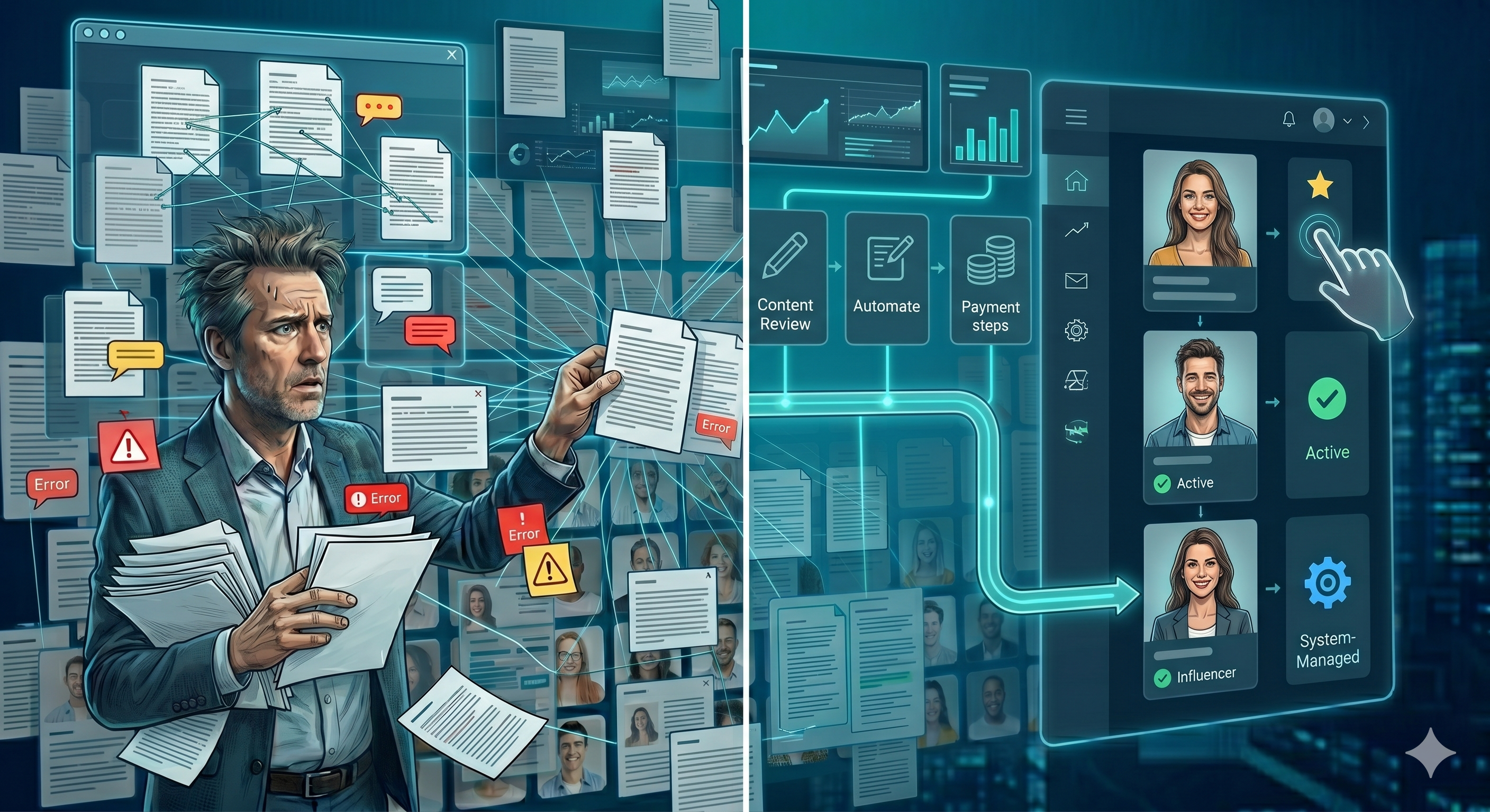 網紅媒合流程優化，從混亂到自動化的轉型架構