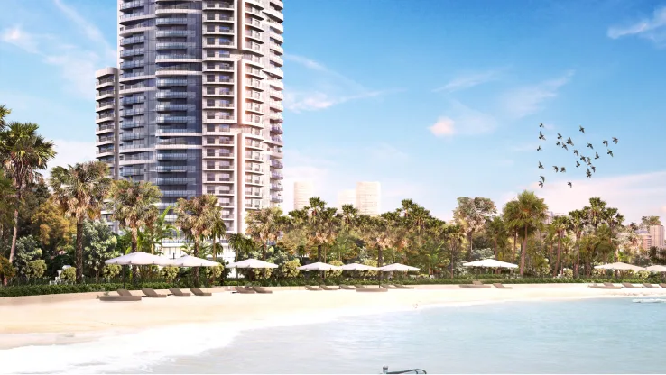 Dubai waterfront panoramic sea view