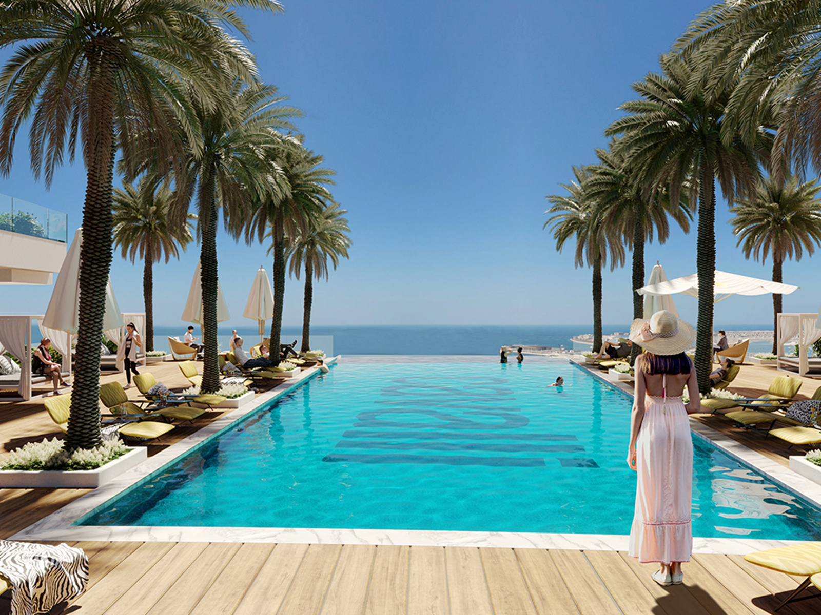 Experience luxury at new heights with the sky pool on level 58. Soak in panoramic views while enjoying a serene escape far above the city.