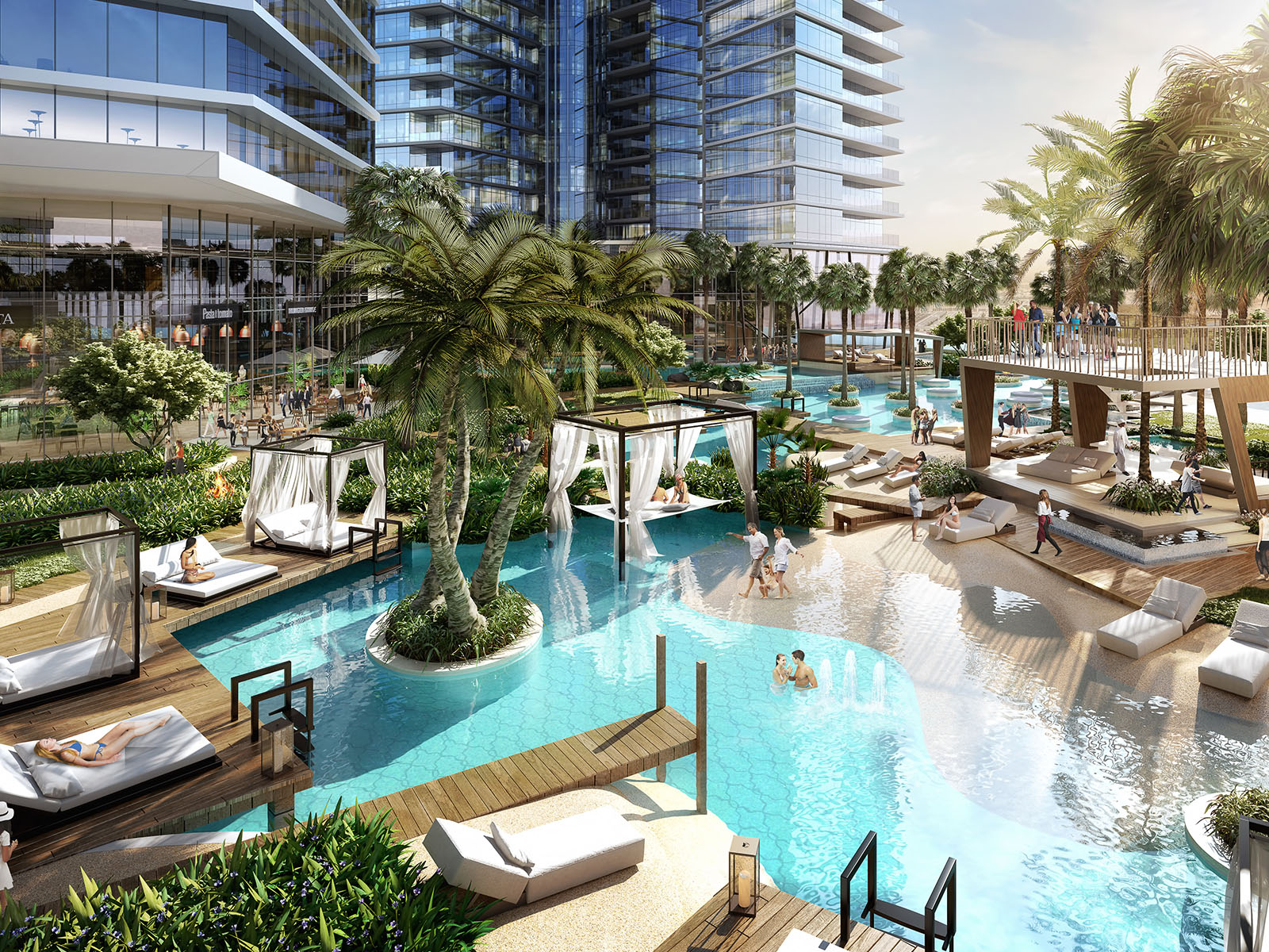 Unwind in a serene oasis with expansive pools, lush surroundings, and stunning views, offering the perfect retreat for relaxation and leisure.