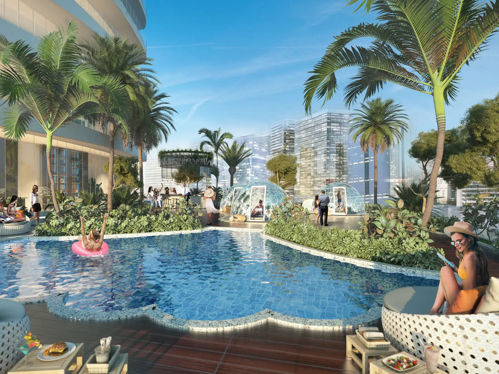 Dive into the enchanting pool, where you can swim and explore for hidden pearls, for a magical experience that adds a touch of adventure to your day.