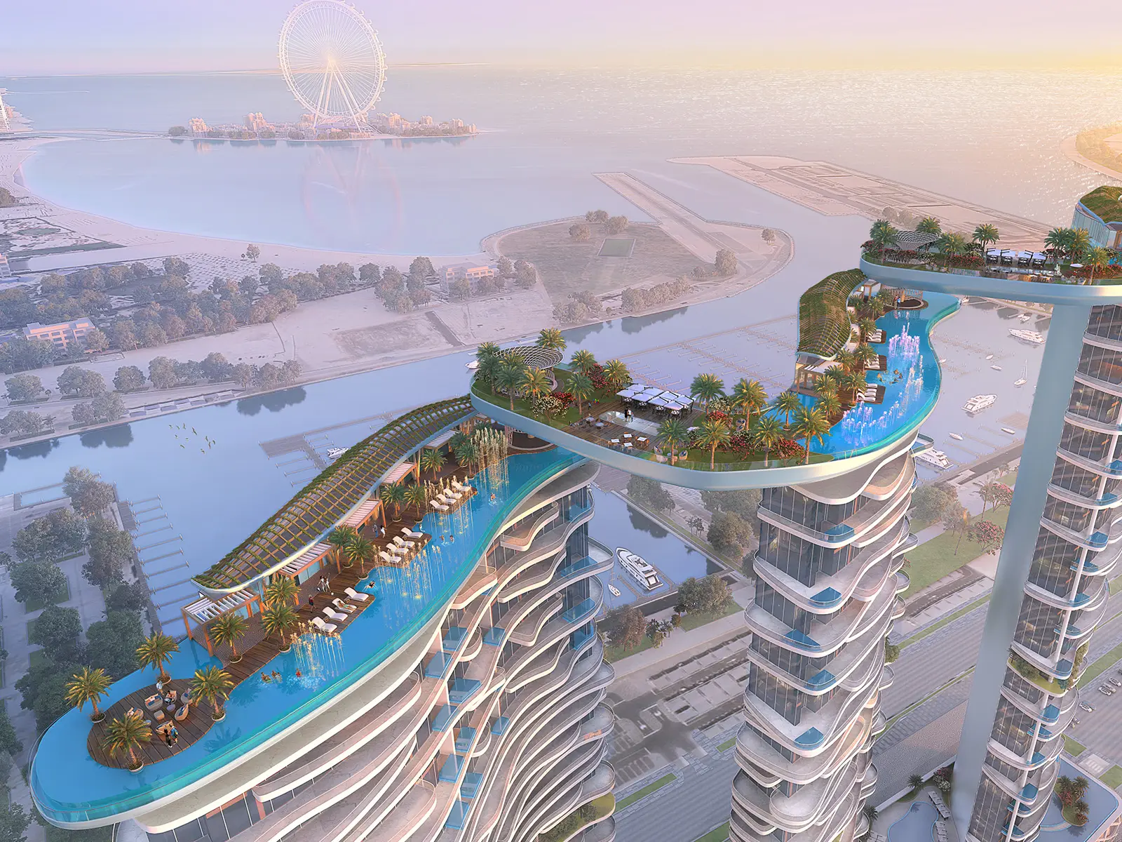 Relax in our serene garden, offering lush greenery and panoramic views, creating a tranquil escape high above the city.