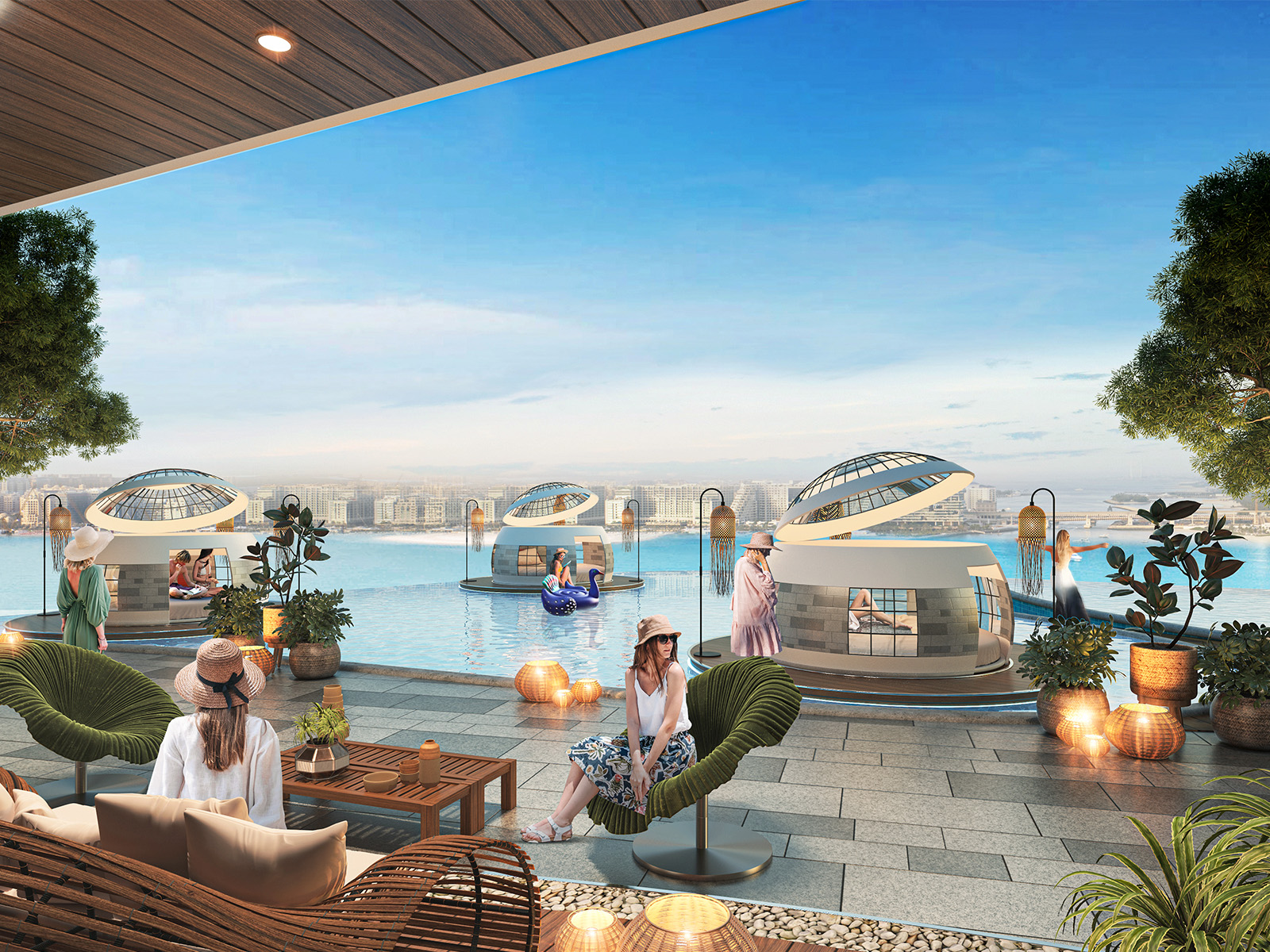 Unwind in our floating relaxation pods, offering a serene escape above the water, perfect for those seeking tranquility and peace.