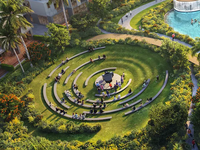 Set amidst vibrant greenery, this open-air venue provides a serene space for artistic expression, where creativity thrives in nature’s embrace.