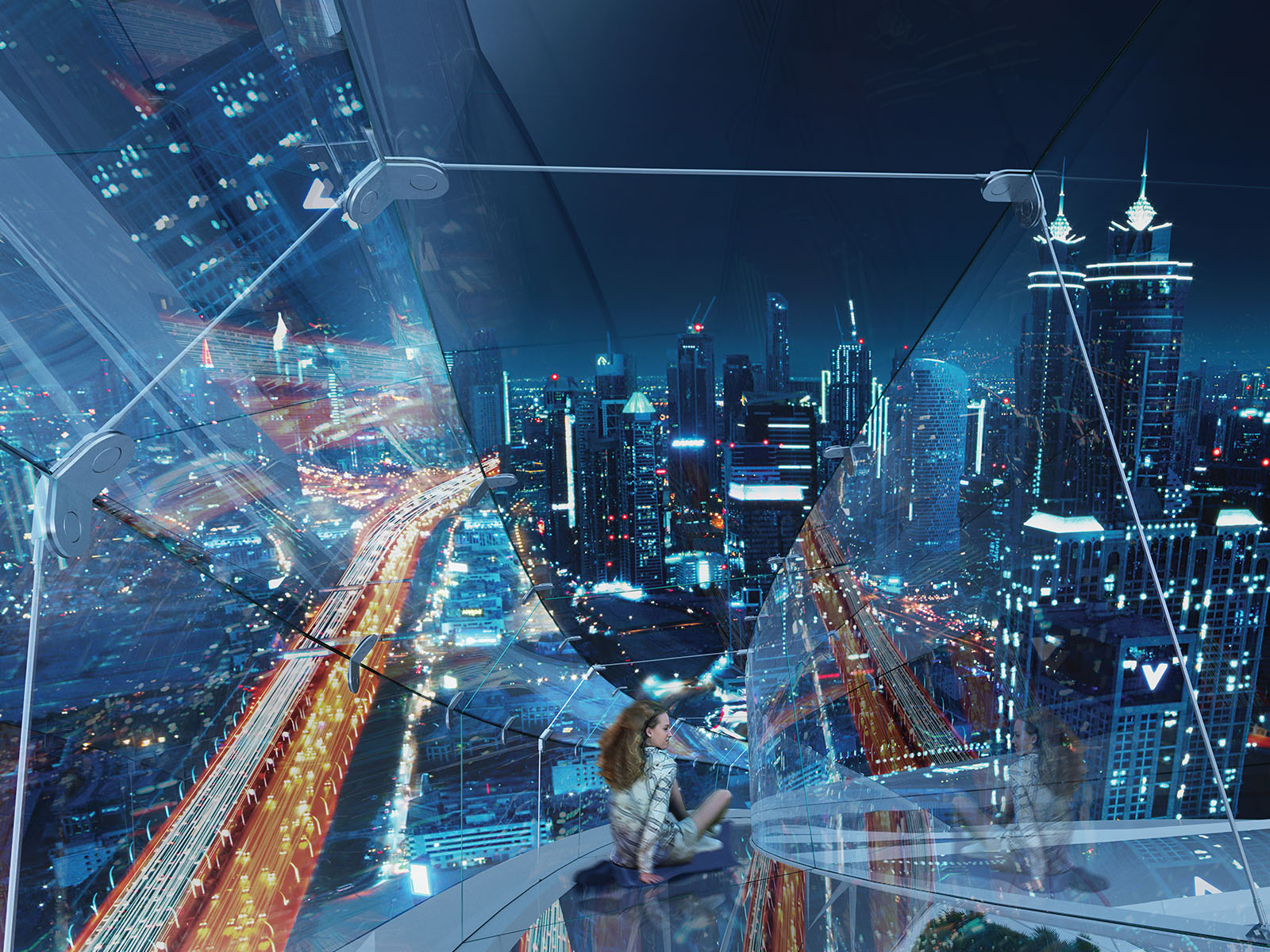 Enjoy the excitement of the slide, a thrilling ride that offers panoramic views and an unforgettable experience high above the city.