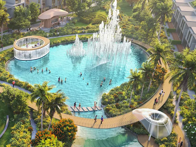 A captivating display of water and light that celebrates nature’s beauty and offers a peaceful retreat for wellness and relaxation.
