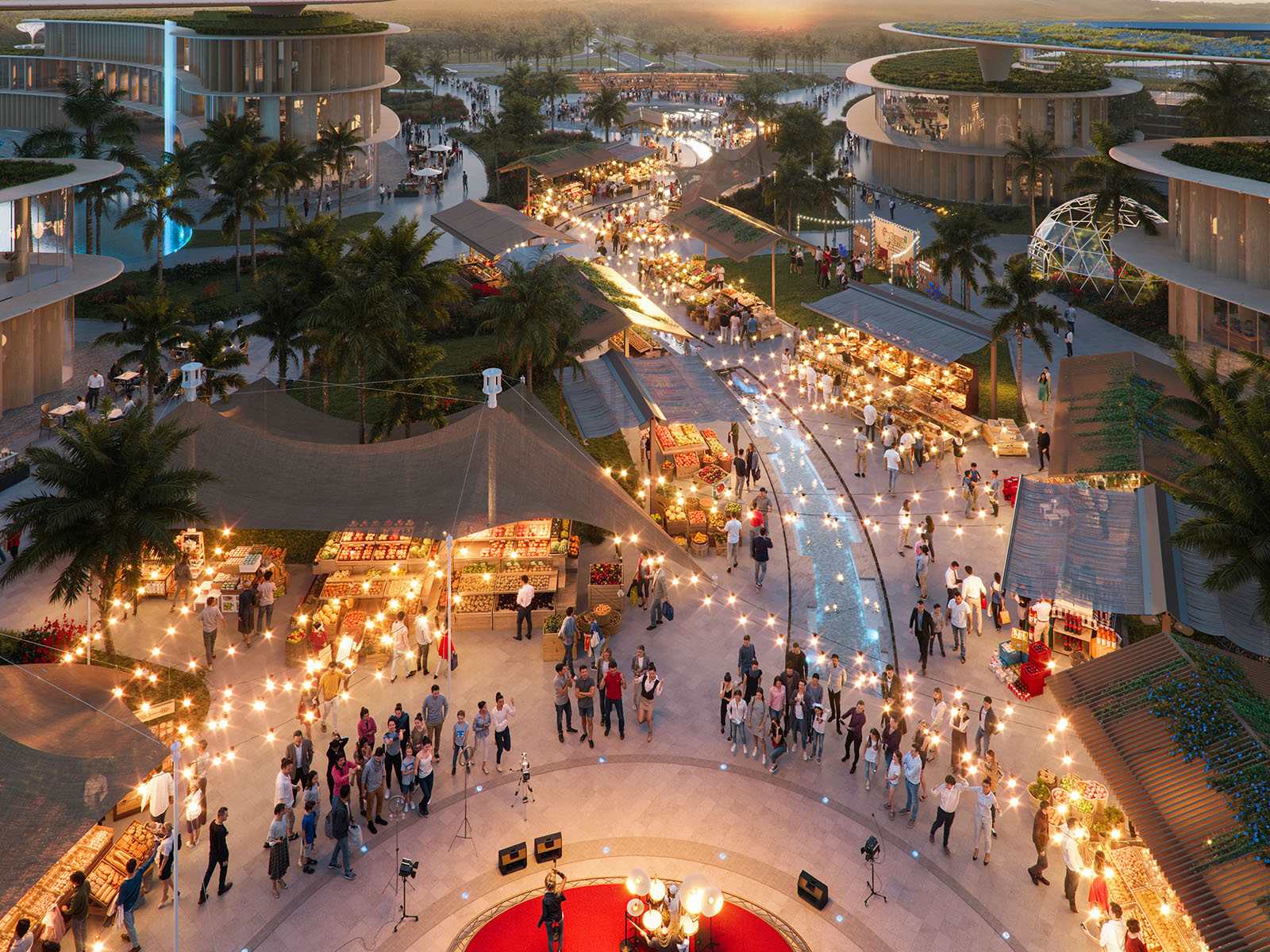 Night-time community entertainment district