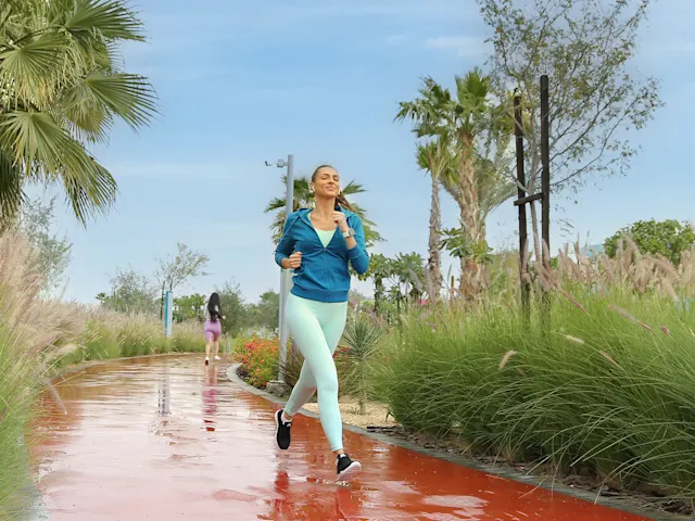 Find your stride on the scenic jogging track, offering a blend of smooth terrain and refreshing views, ideal for invigorating runs or leisurely walks.