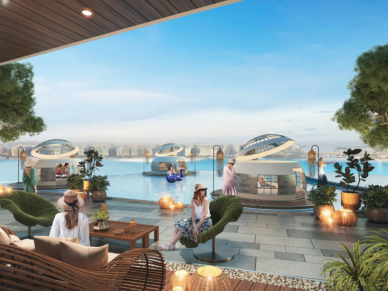 Unwind in our floating relaxation pods, offering a serene escape above the water, perfect for those seeking tranquility and peace.