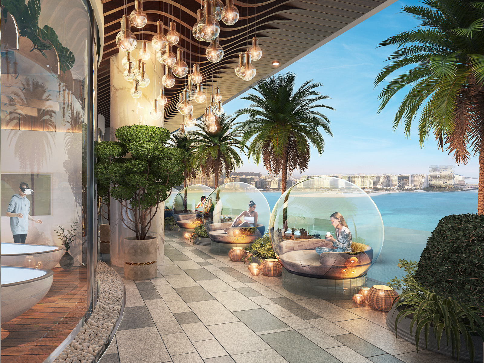 Relax in our flotation therapy pods, designed to offer a calming and stress-relieving experience through sensory deprivation.