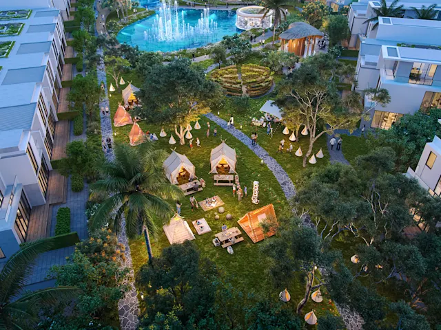 As night falls, nature invites families to create lasting memories under the stars, enjoying a cosy and comfortable retreat outdoors.