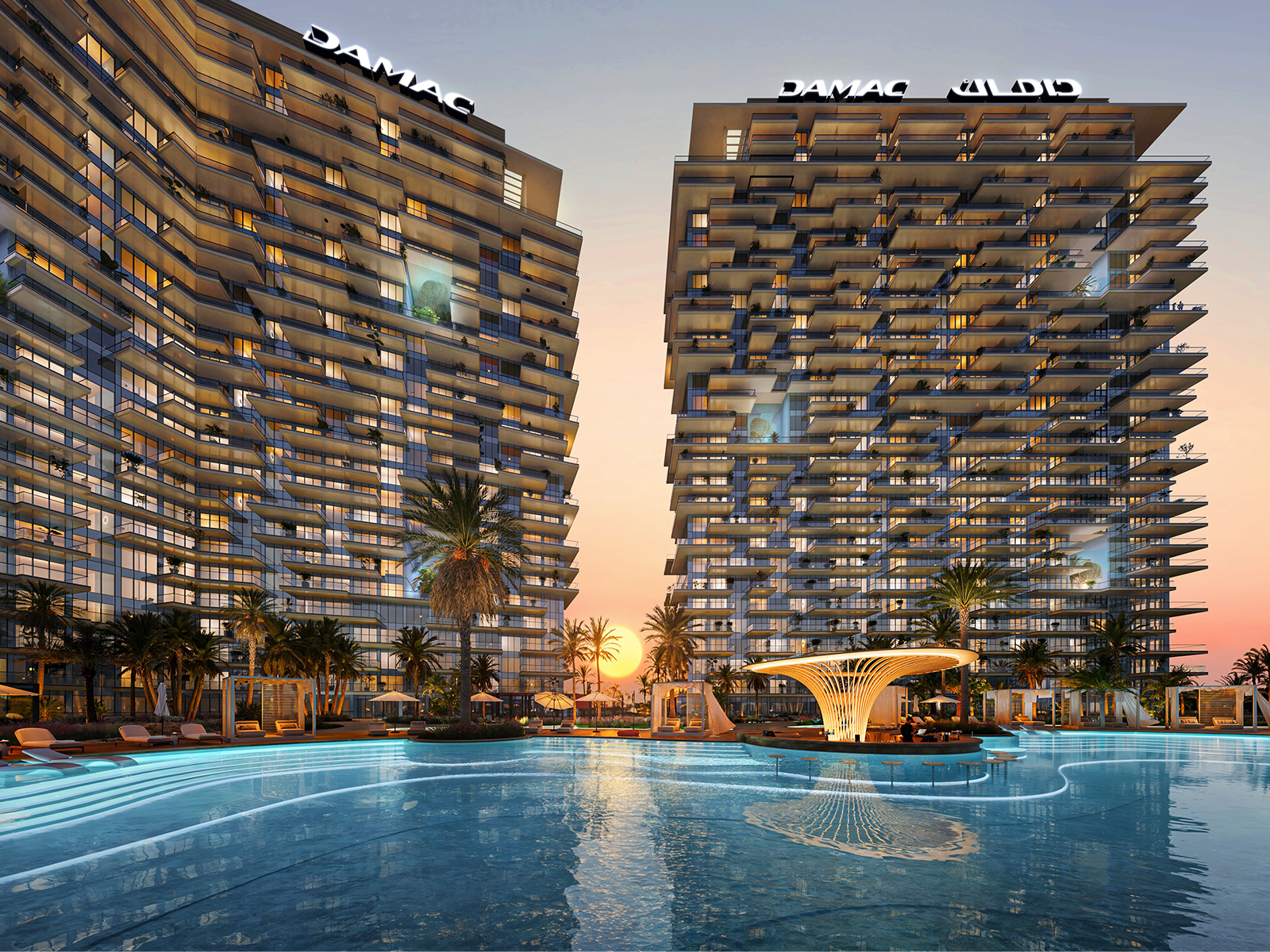 Golden skies, crystal waters, and signature cocktails create the perfect evening poolside escape.