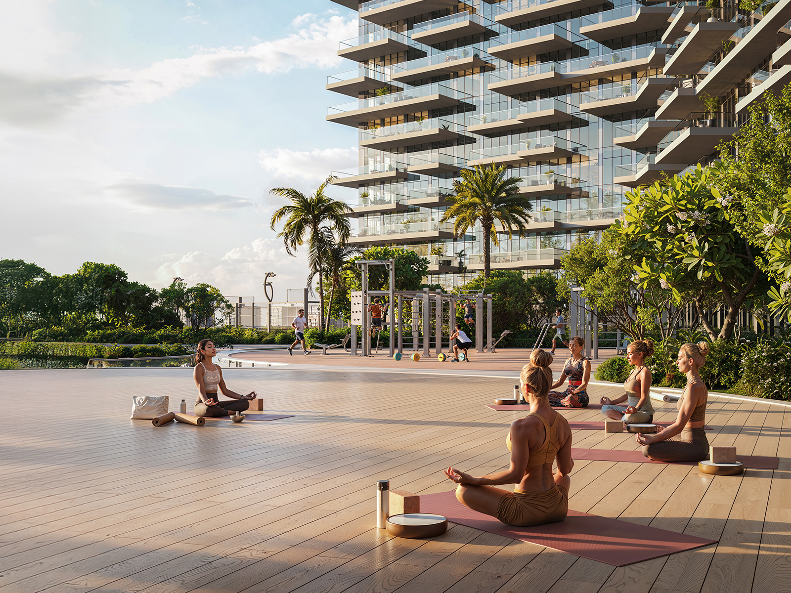 Wander through palm gardens to a tranquil haven where yoga, calm waters, and a serene lounge renew your spirit.