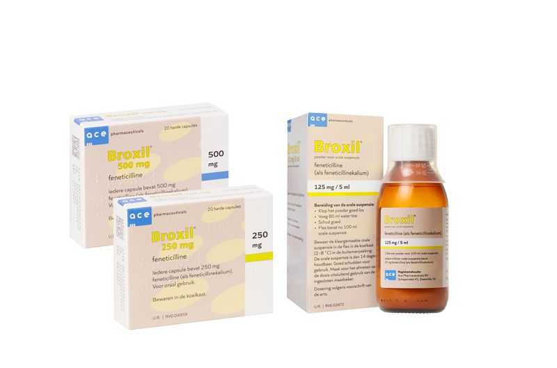 Broxil 250 & 500 mg capsules en Broxil 125 mg/5 ml, poeder voor suspensie
