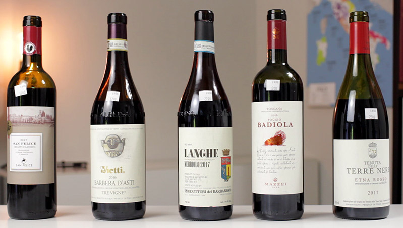 Types of deals italian red wine