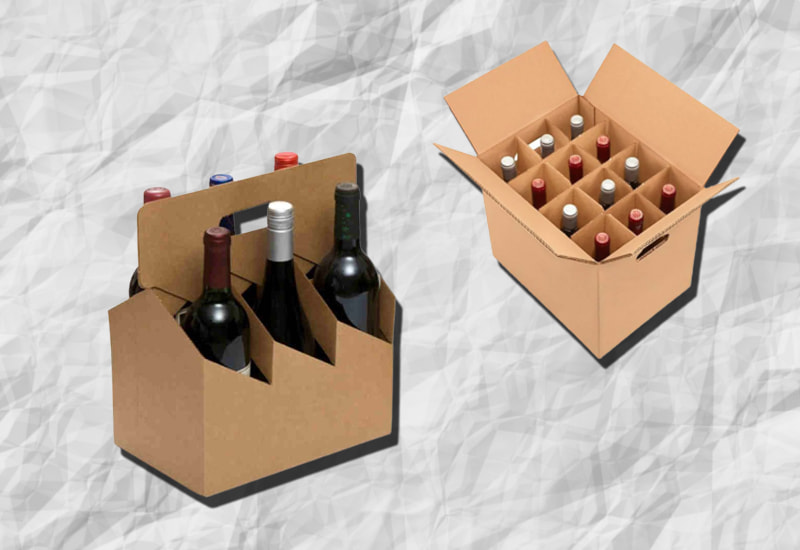 Box of wine clearance bottles