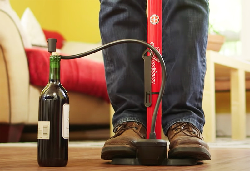 Opening a wine bottle deals with a shoe