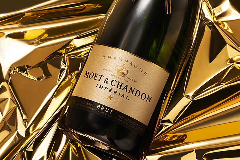 The Moet et Chandon Imperial Champagne range on display at the