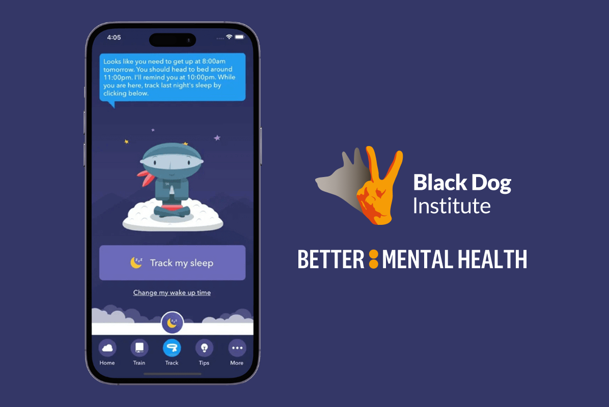 logo of sleep ninja with phone showcasing brand