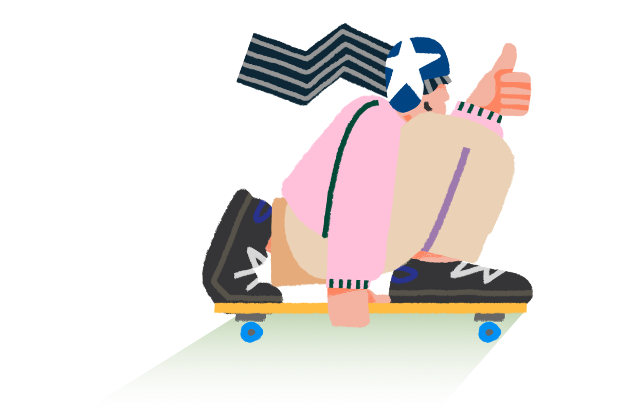 Illustration of a skater