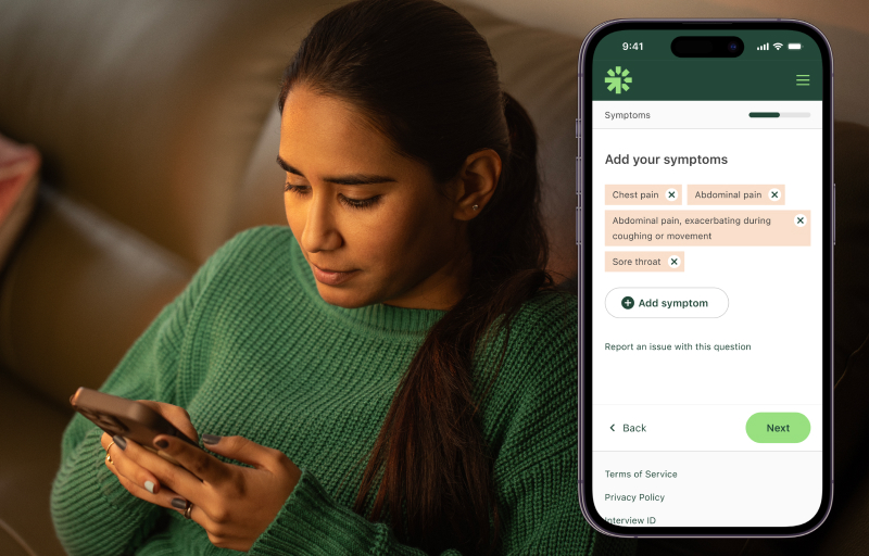 Young female interacting with mobile phone