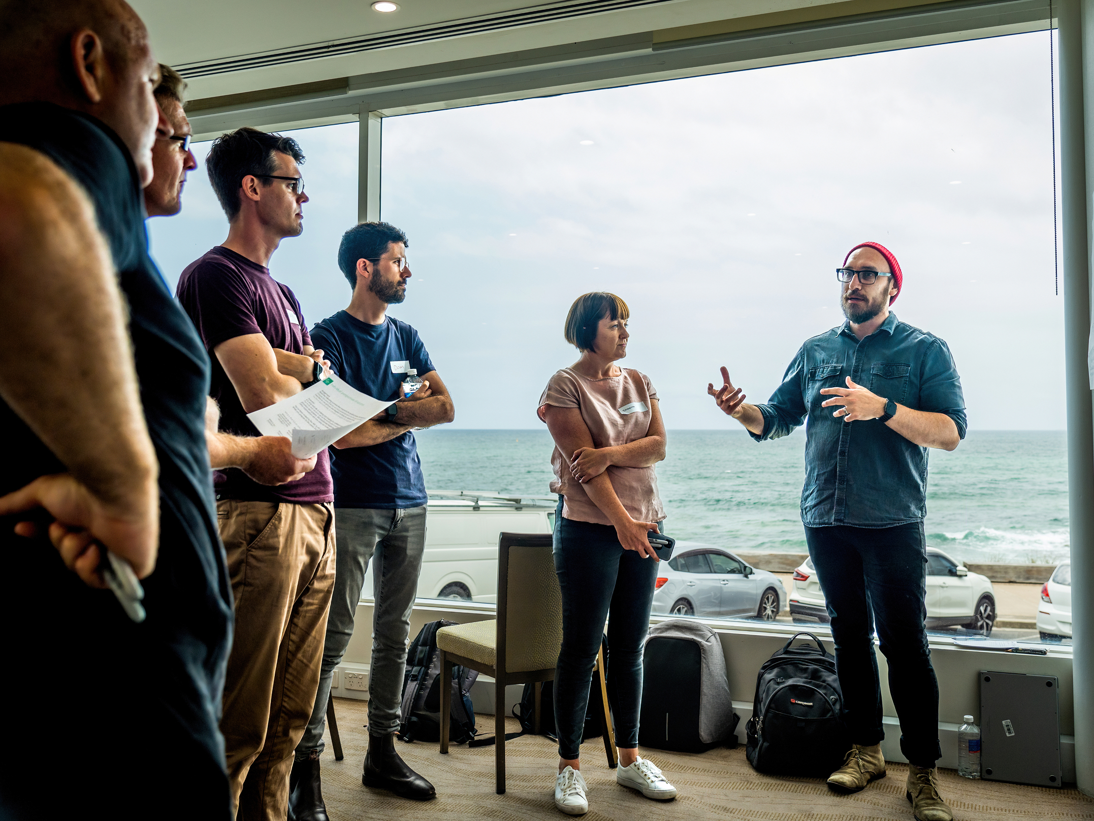 Group of nib tech employees in a workshop