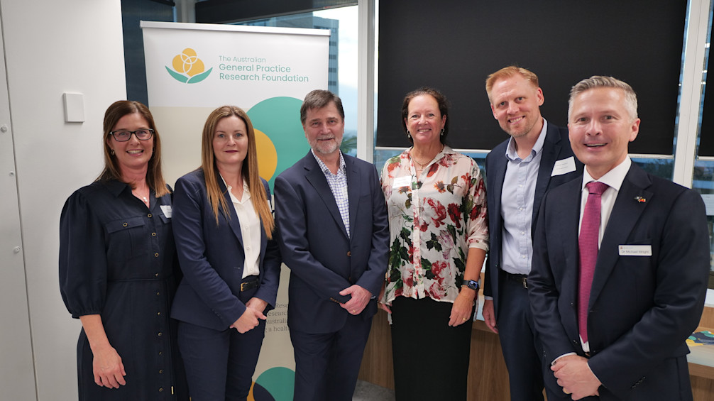 Representatives from nib and Royal Australian College of General Practitioners with Associate Professor Ralph Audehm