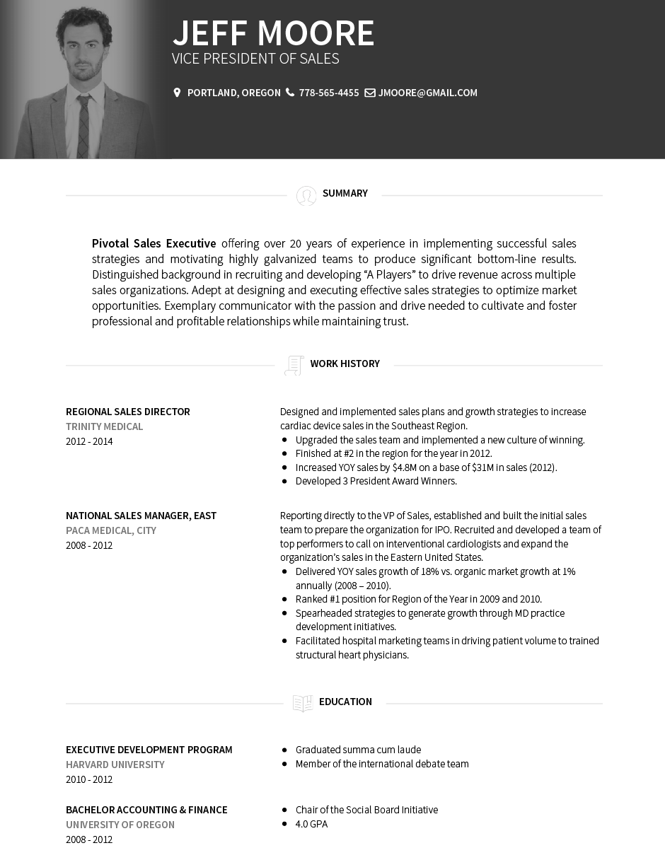 Contemporary Cv Template For 2020 Brooklyn Visualcv