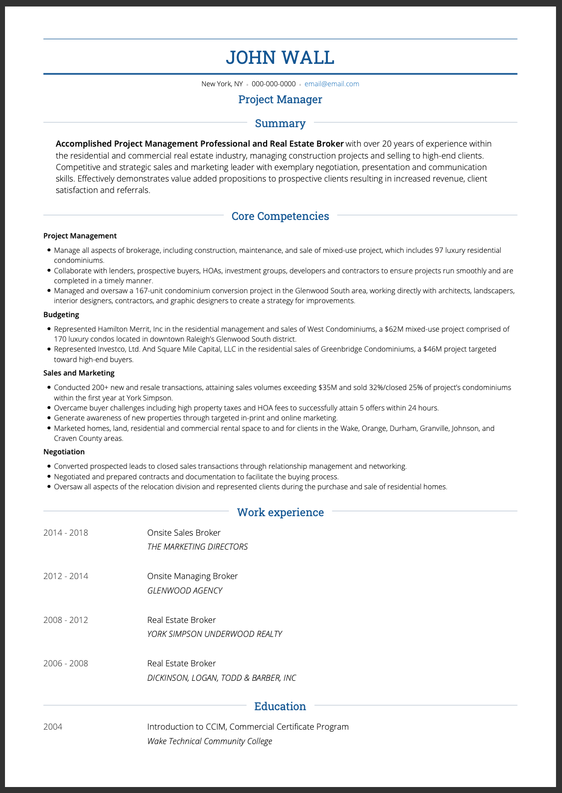 professional skills examples for resume