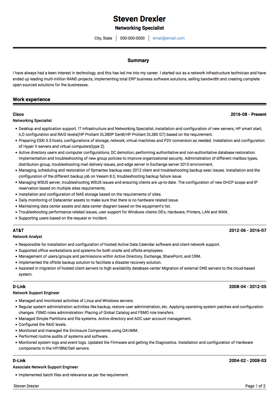 ats format resume template free download