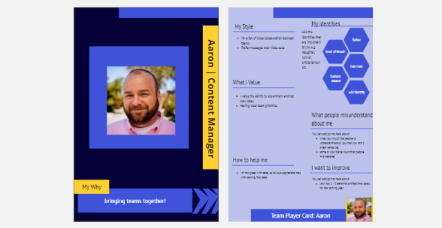 Template cover of Team Player Card