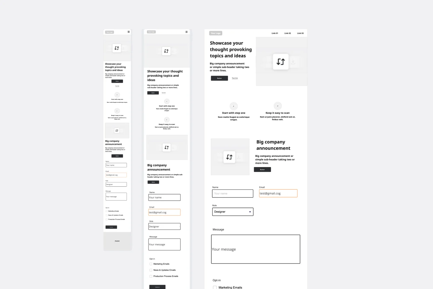 Website Wireframing Thumbnail