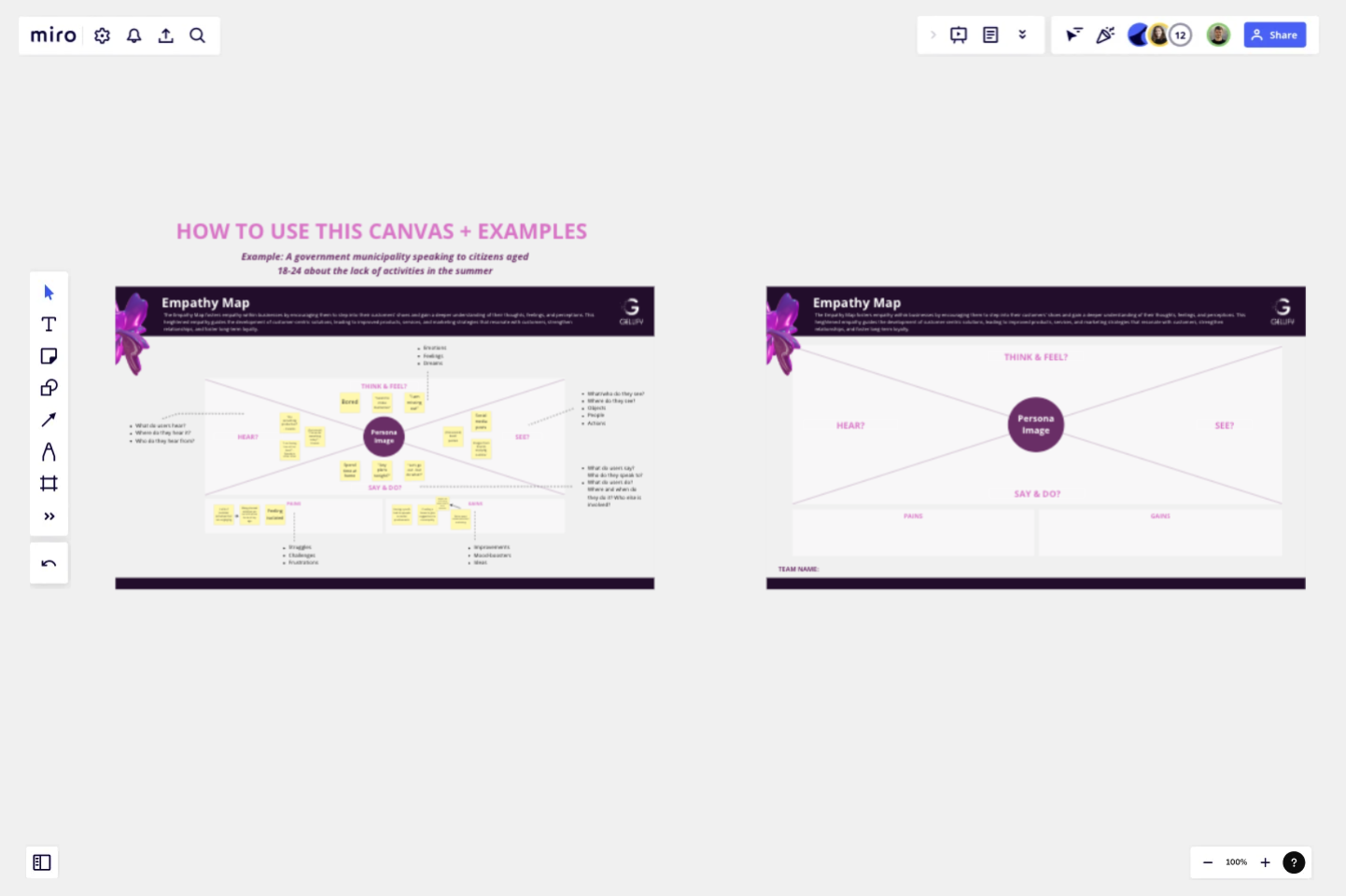 Empathy Map Canvas Template Miro - Empathy Map Canvas Sampriti Jain Template.webp