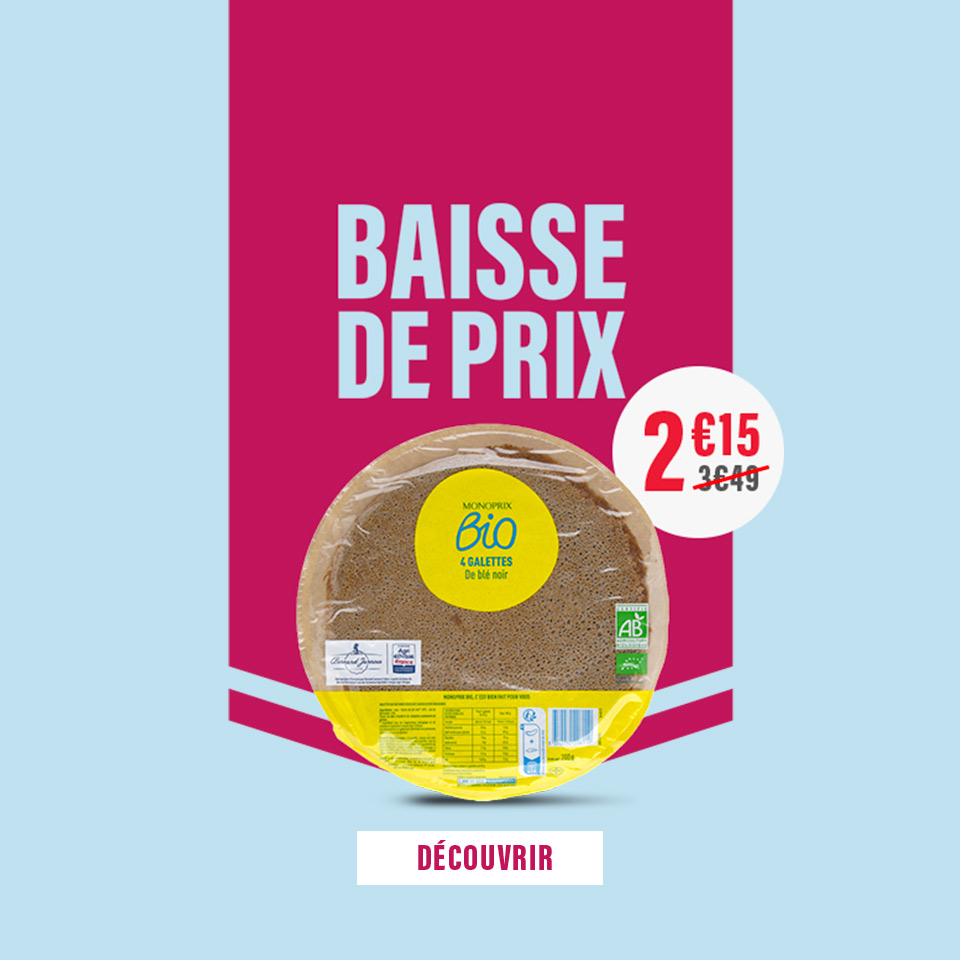 Prix en baisse sur plus de 1000 produits du quotidien