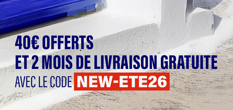 40€ offerts et 2 mois de livraison gratuite avec le code NEW-ETE26